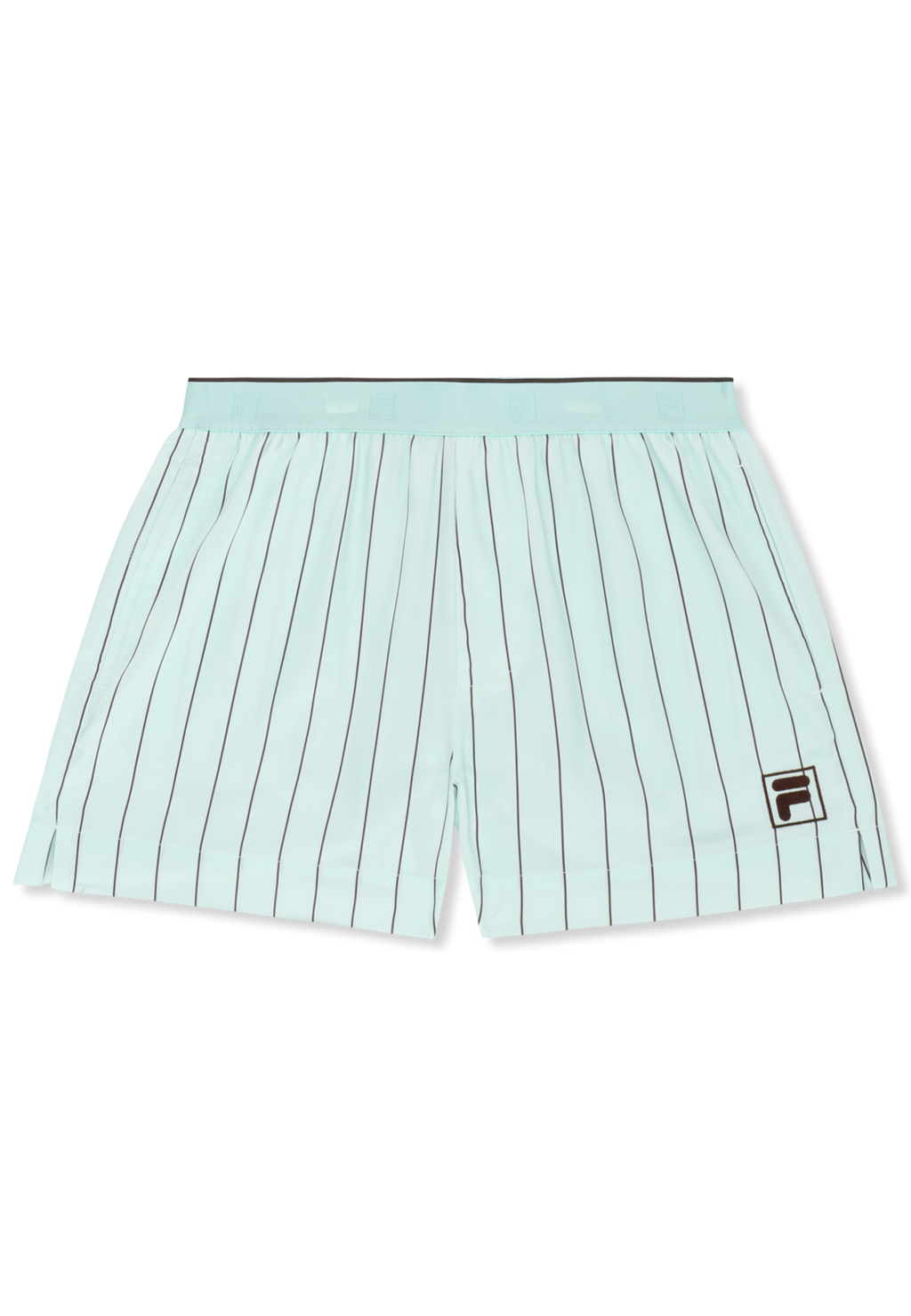 Short En Satin À Fines Rayures Classique - Mer Apaisante / Rayé
