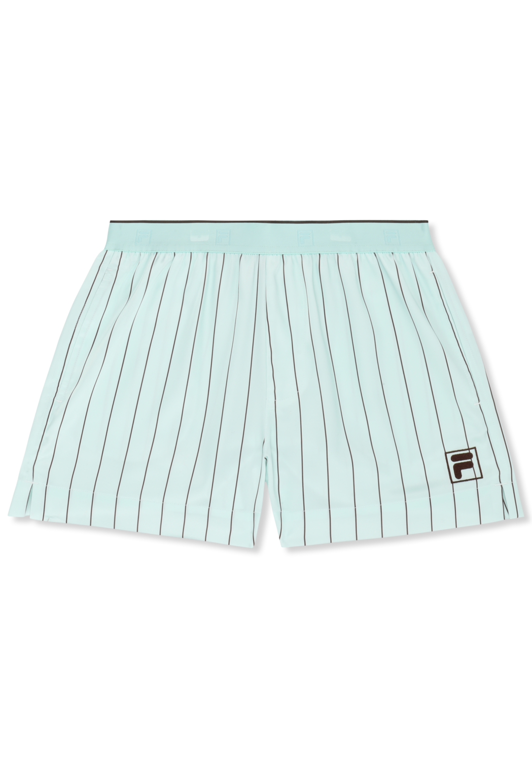 Short En Satin À Fines Rayures Classique - Mer Apaisante / Rayé