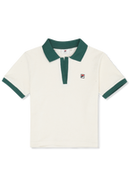 Haut Éponge À Col Johnny Décontracté - Aigrette-Vert Bouquet