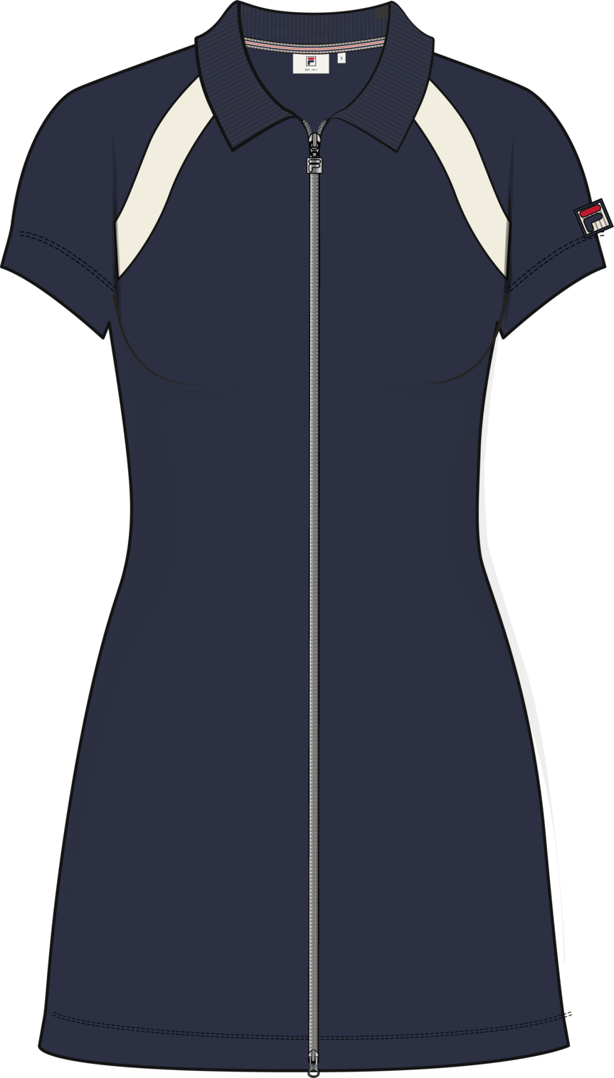 Robe De Tennis Éponge Classique - Iris Noir-Aigrette