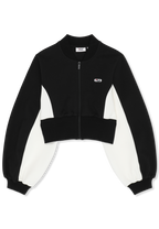 Veste De Survêtement Scuba Courte À Col Côtelé - Noir-Aigrette