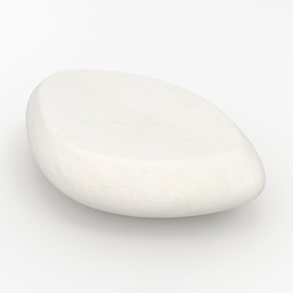 ovale table basse maui beton blanc 105cm