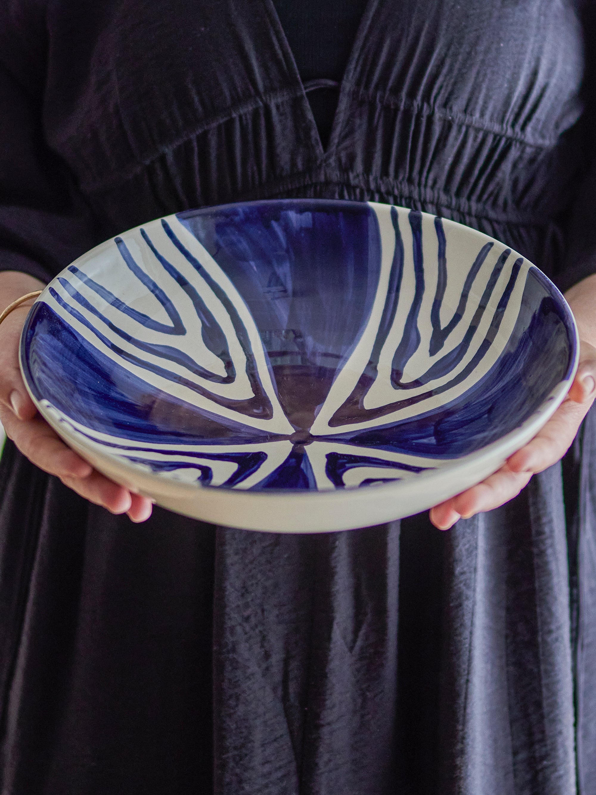 Shama - Bol - Bleu - Grès