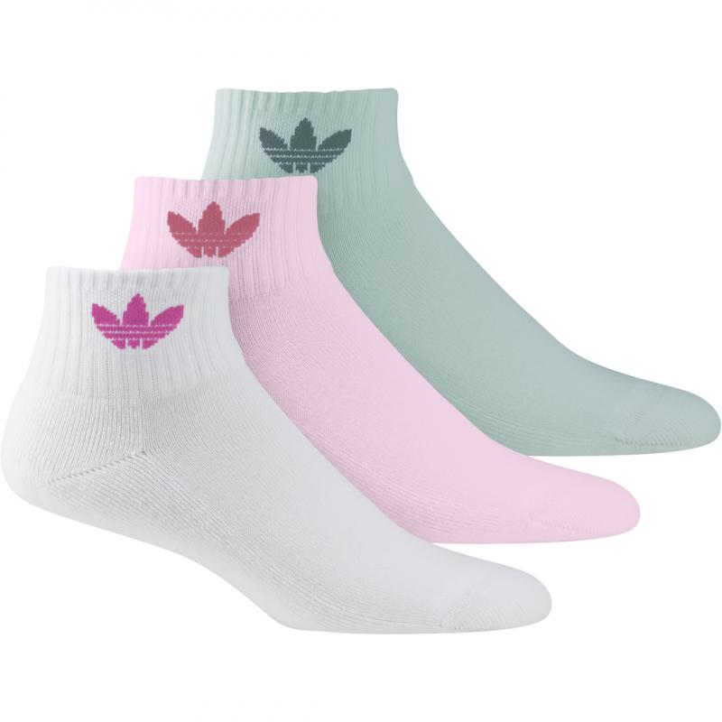 Pack 3 Paires De Chaussettes Adidas Originals Mid - Blanc - Mixte - Adidas - The Bradery