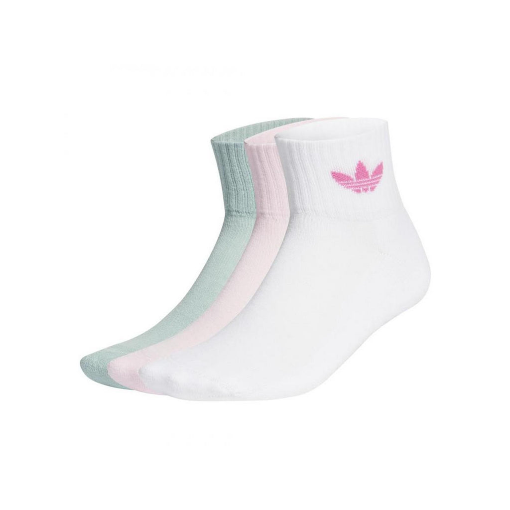 Pack 3 Paires De Chaussettes Adidas Originals Mid - Blanc - Mixte - Adidas - The Bradery