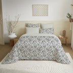 Pack Complet Imprimé (Housse De Couette + Taie(s) + Drap Housse) - 100% Coton 57 Fils - Berangere Nuage