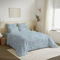 Pack Complet Imprimé (Housse De Couette + Taie(s) + Drap Housse) - 100% Coton 57 Fils - Cashemire Bleu