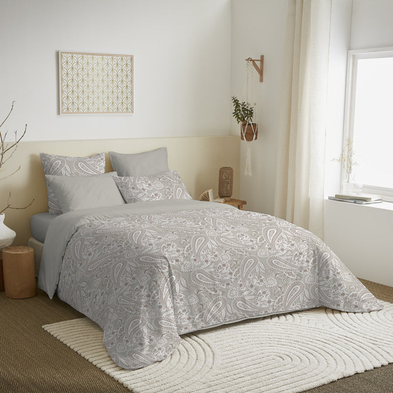 Pack Complet Imprimé (Housse De Couette + Taie(s) + Drap Housse) - 100% Coton 57 Fils - Cashemire Naturel