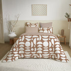 Pack Complet Imprimé (Housse De Couette + Taie(s) + Drap Housse) - 100% Coton 57 Fils - Mykonos Syenne