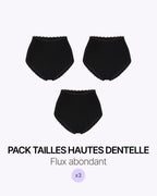Pack Trio Taille Haute Dentelle