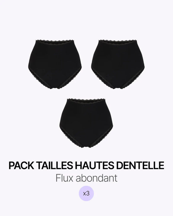 Pack Trio Taille Haute Dentelle