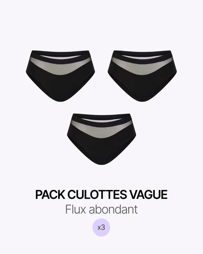 Pack Trio Culotte Vague Noire