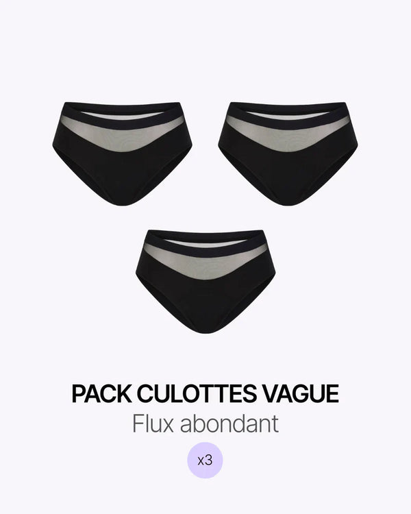 Pack Trio Culotte Vague Noire