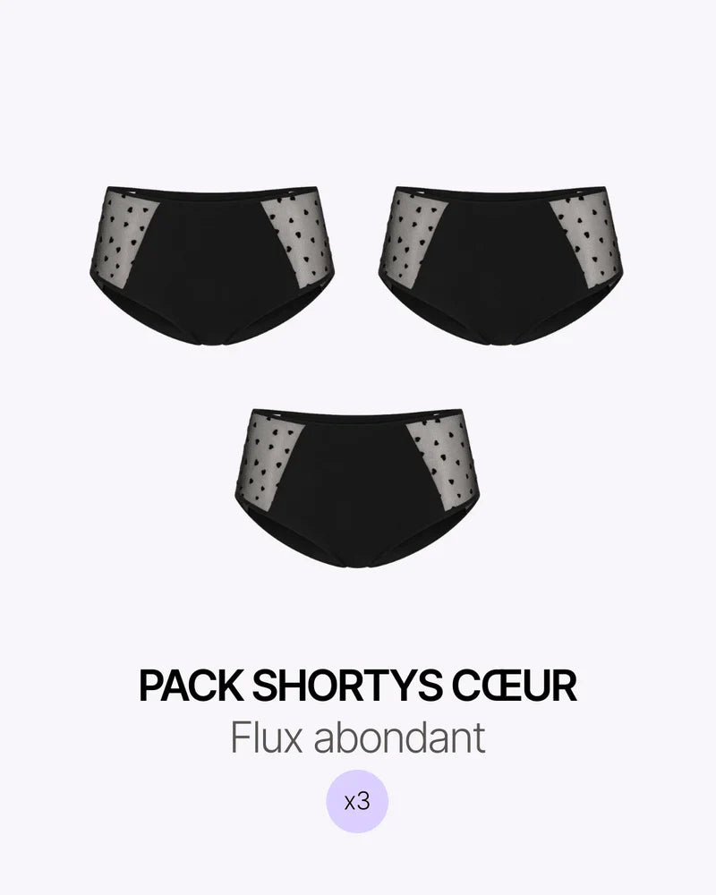 Pack Trio Shorty Cœur