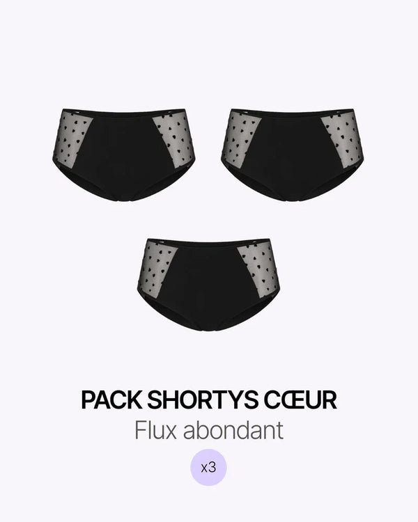 Pack Trio Shorty Cœur