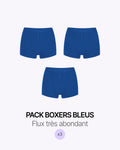 Pack Trio Boxer Maille Bleu