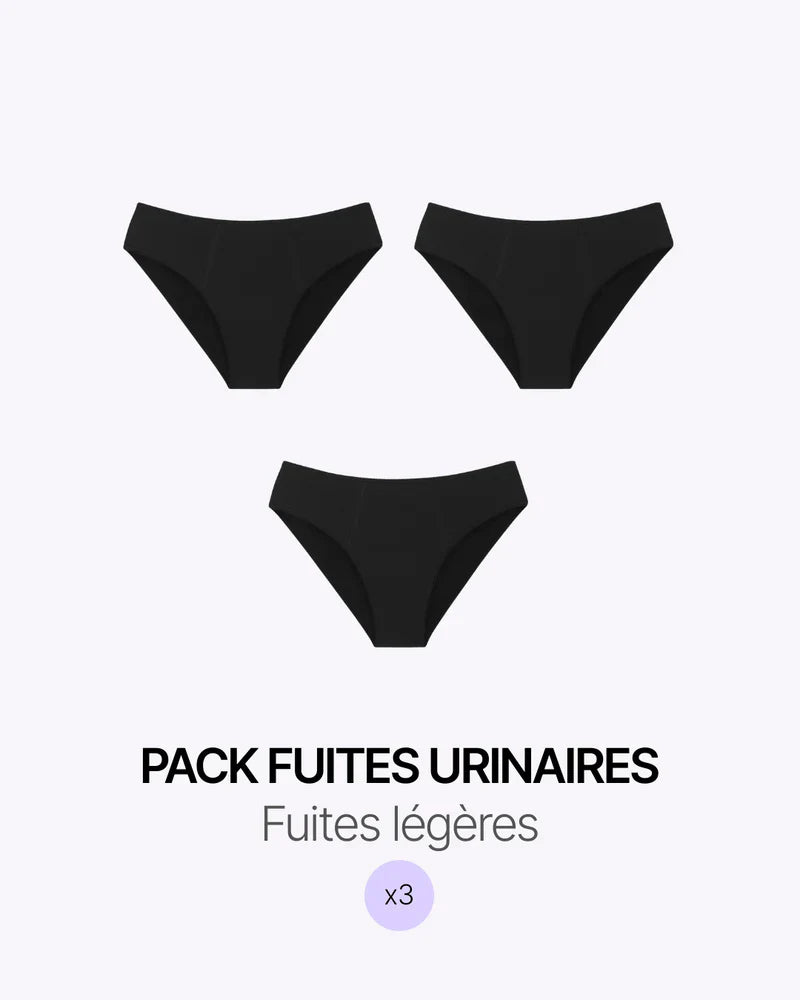 Pack Trio Culotte Noire Fuite Urinaire