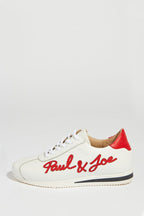 Paire De Baskets Blanches Et Logo Rouge Paul & Joe En Cuir - Paul & Joe - Paul & Joe* - The Bradery