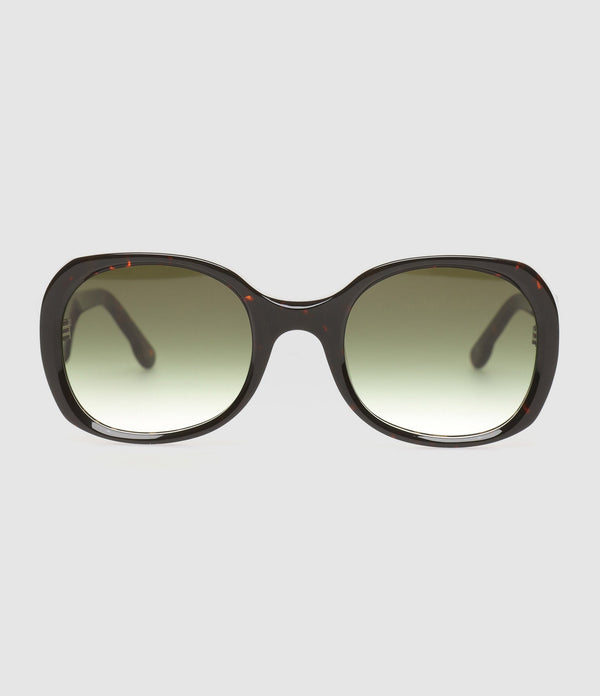 Rendel Paris - Lunettes De Soleil Pamela Dark Tortoise Gradient Green - Femme