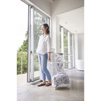 Panier À Linge À Roulettes En Métal H56.5cm - Blanc