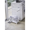Panier À Linge À Roulettes En Métal H56.5cm - Blanc