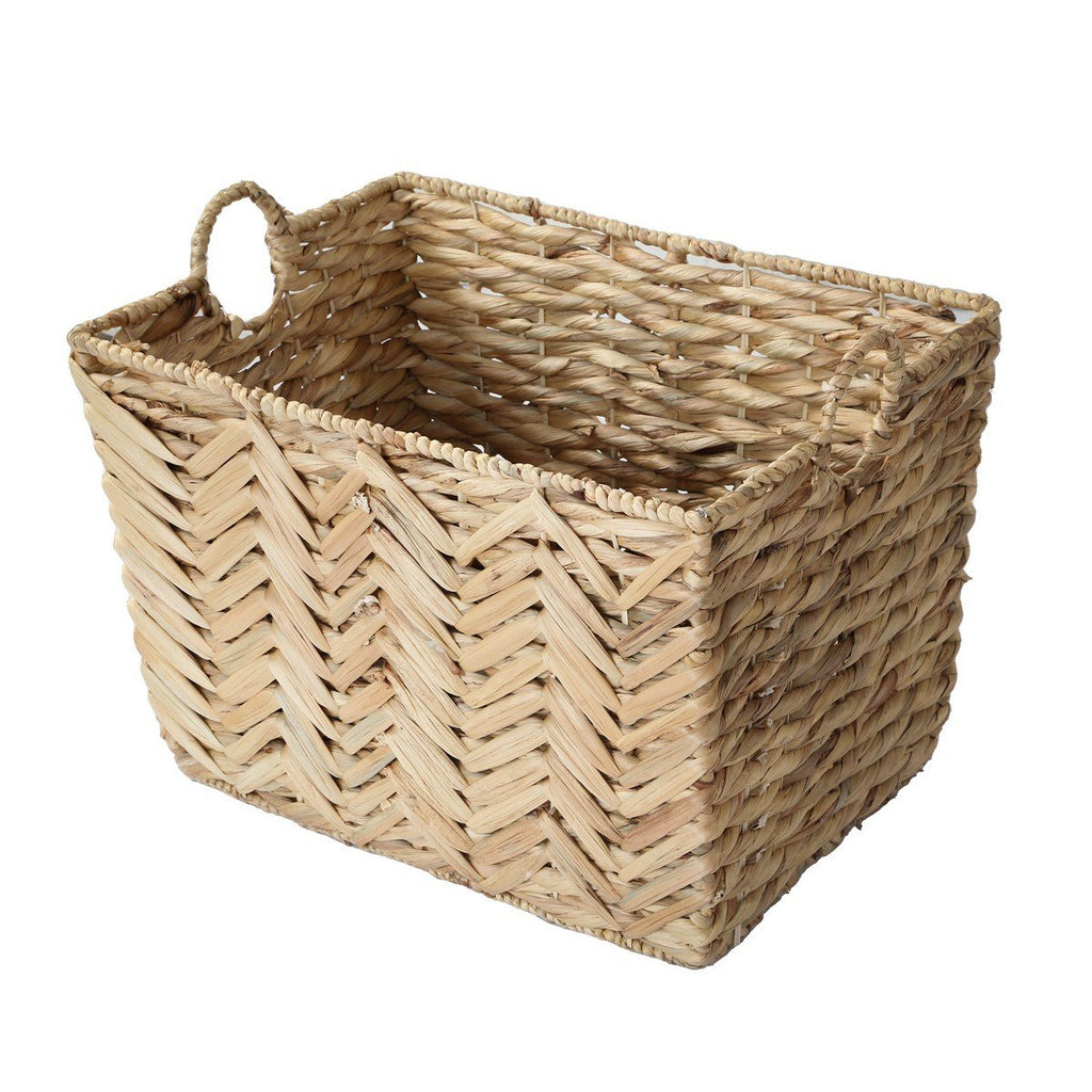 Panier Haut En Jacinthe D'Eau Grand Modèle - L52xH37cm - Beige