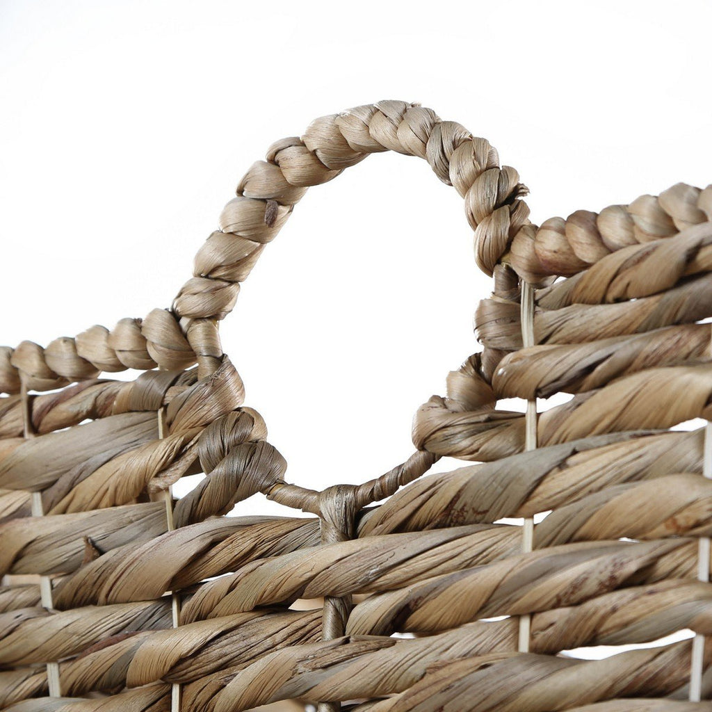 Panier Haut En Jacinthe D'Eau Grand Modèle - L52xH37cm - Beige