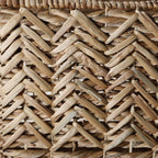 Panier Haut En Jacinthe D'Eau Grand Modèle - L52xH37cm - Beige