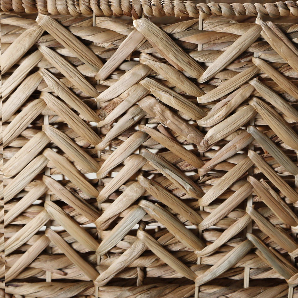 Panier Haut En Jacinthe D'Eau Grand Modèle - L52xH37cm - Beige