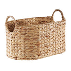 Panier Moyen En Jacinthe D'Eau Avec Poignées - H23 cm - Beige