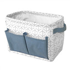 Panier Multi-Compartiments Blanc Bleu - Blanc