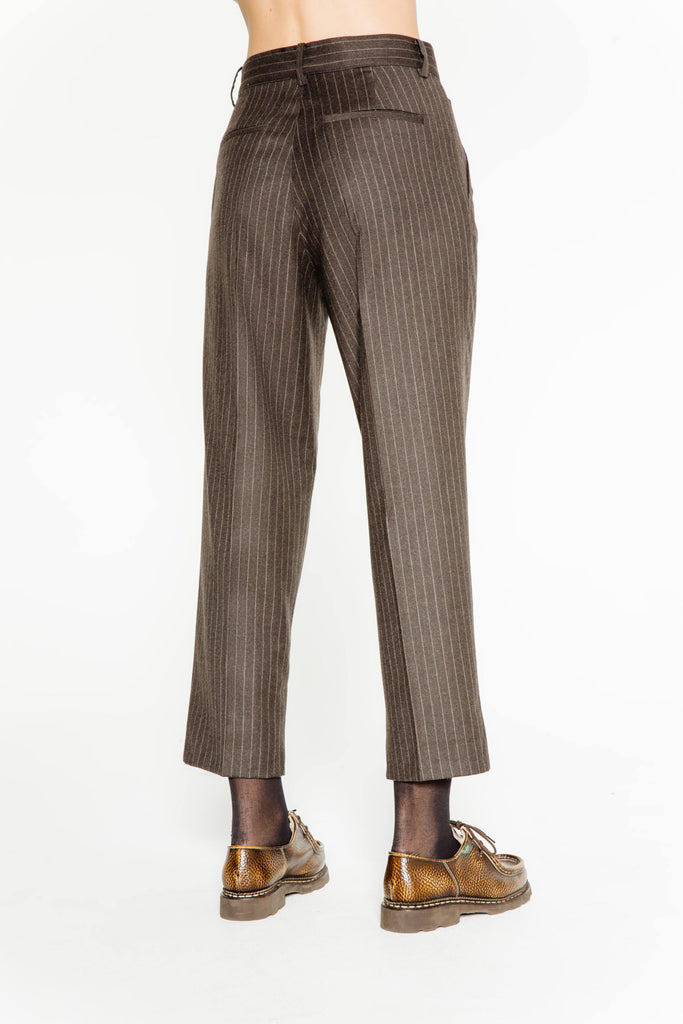 Pantalon Anatole - Marron A Rayures BAS Margaux Lonnberg