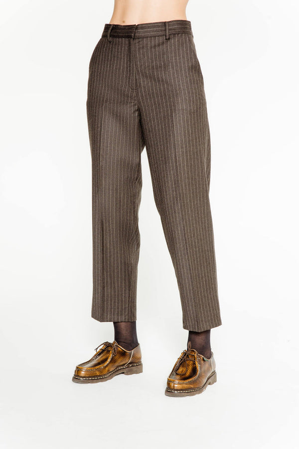 Pantalon Anatole - Marron A Rayures BAS Margaux Lonnberg