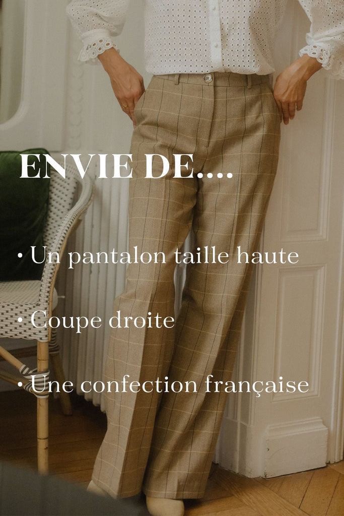 Pantalon Arielle - Chevrons - Plume Paris - The Bradery