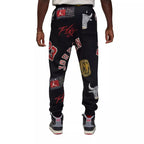 Pantalon De Survêtement Jordan Essentiel - Noir Et Rouge - Pant Homme Textile