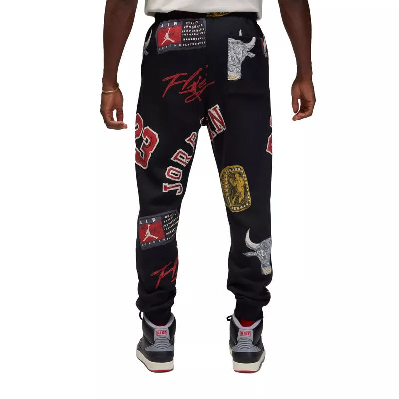 Pantalon De Survêtement Jordan Essentiel - Noir Et Rouge - Pant Homme Textile