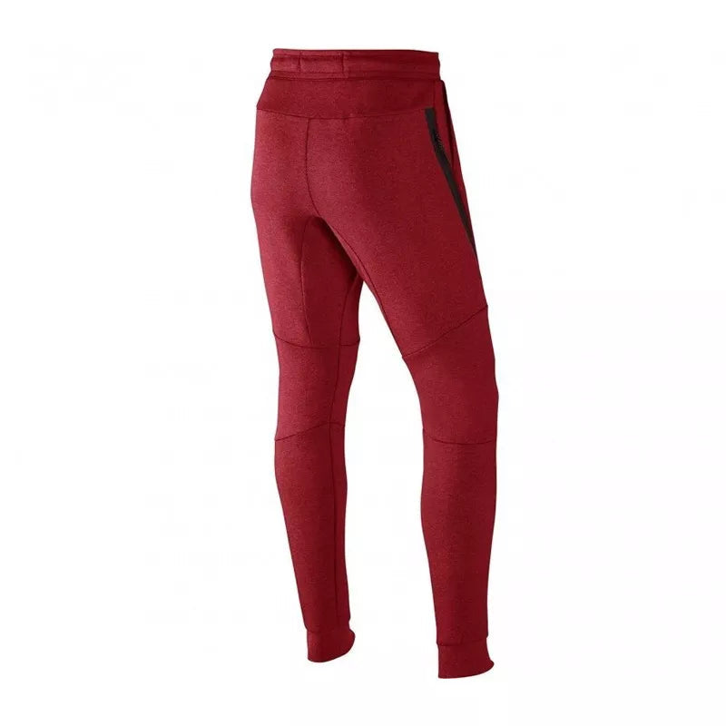 Pantalon De Survêtement Nike Sportswear Tech Fleece - Rouge, Noir.