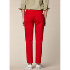 Pantalon En Coton Stretch Rouge - Rouge - Fursac - The Bradery