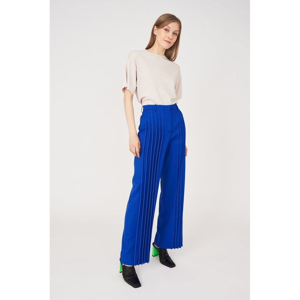 Pantalon Gabardine De Laine - Indigo