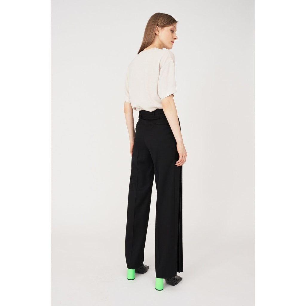 Pantalon Gabardine De Laine - Noir
