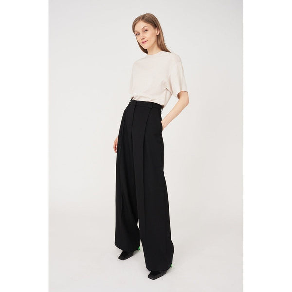 Pantalon Gabardine De Laine - Noir