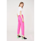 Pantalon Gabardine De Laine - Rose Neon
