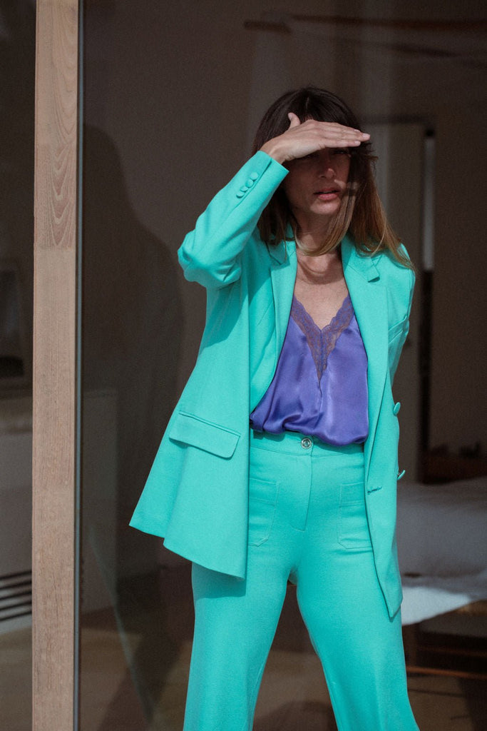 Pantalon Goya Opal - Vert D'Eau - Plume Paris - The Bradery