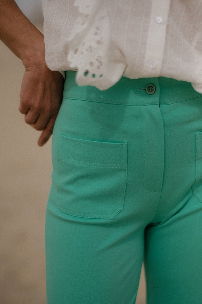 Pantalon Goya Opal - Vert D'Eau - Plume Paris - The Bradery