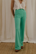 Pantalon Goya Opal - Vert D'Eau - Plume Paris - The Bradery