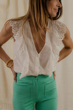 Pantalon Goya Opal - Vert D'Eau - Plume Paris - The Bradery