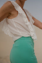 Pantalon Goya Opal - Vert D'Eau - Plume Paris - The Bradery