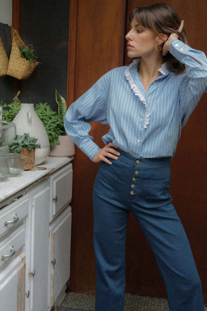 Pantalon Gus Jean - Bleu - Plume Paris - The Bradery