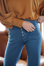 Pantalon Gus Jean - Bleu - Plume Paris - The Bradery
