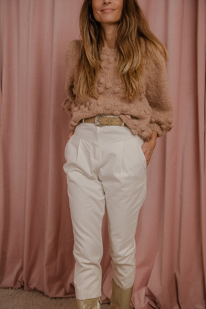 Pantalon Liza - Blanc - Plume Paris - The Bradery